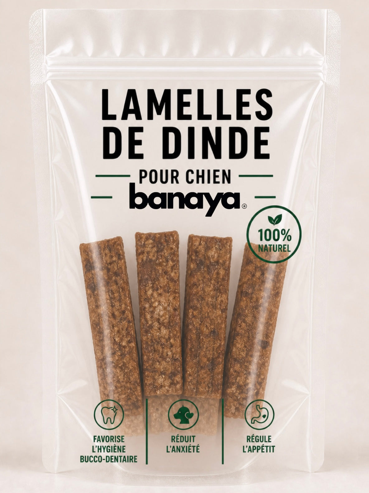 Lamelles de dinde 100g - pour chien