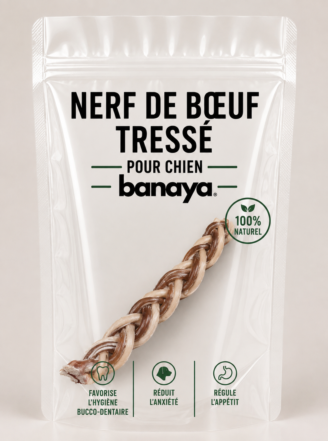 Nerf de Boeuf Tressé - pour chien