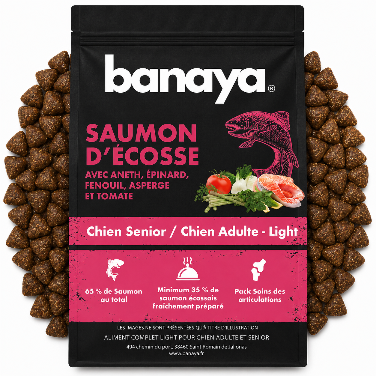 Croquettes Gamme Light Saumon d'Écosse - Grand Chien +10Kg