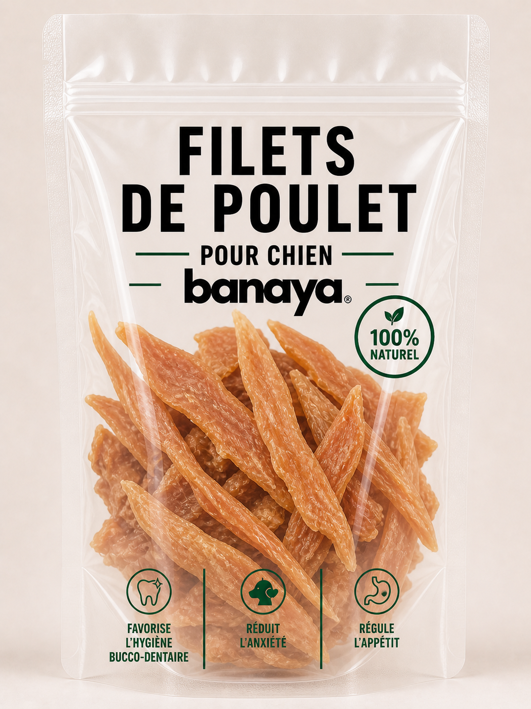 Filet de Poulet 100g - Pour chien