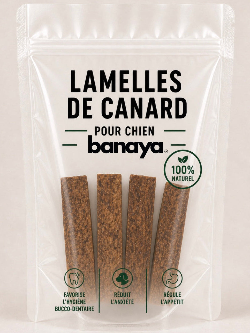 Lamelles de canard - pour chien