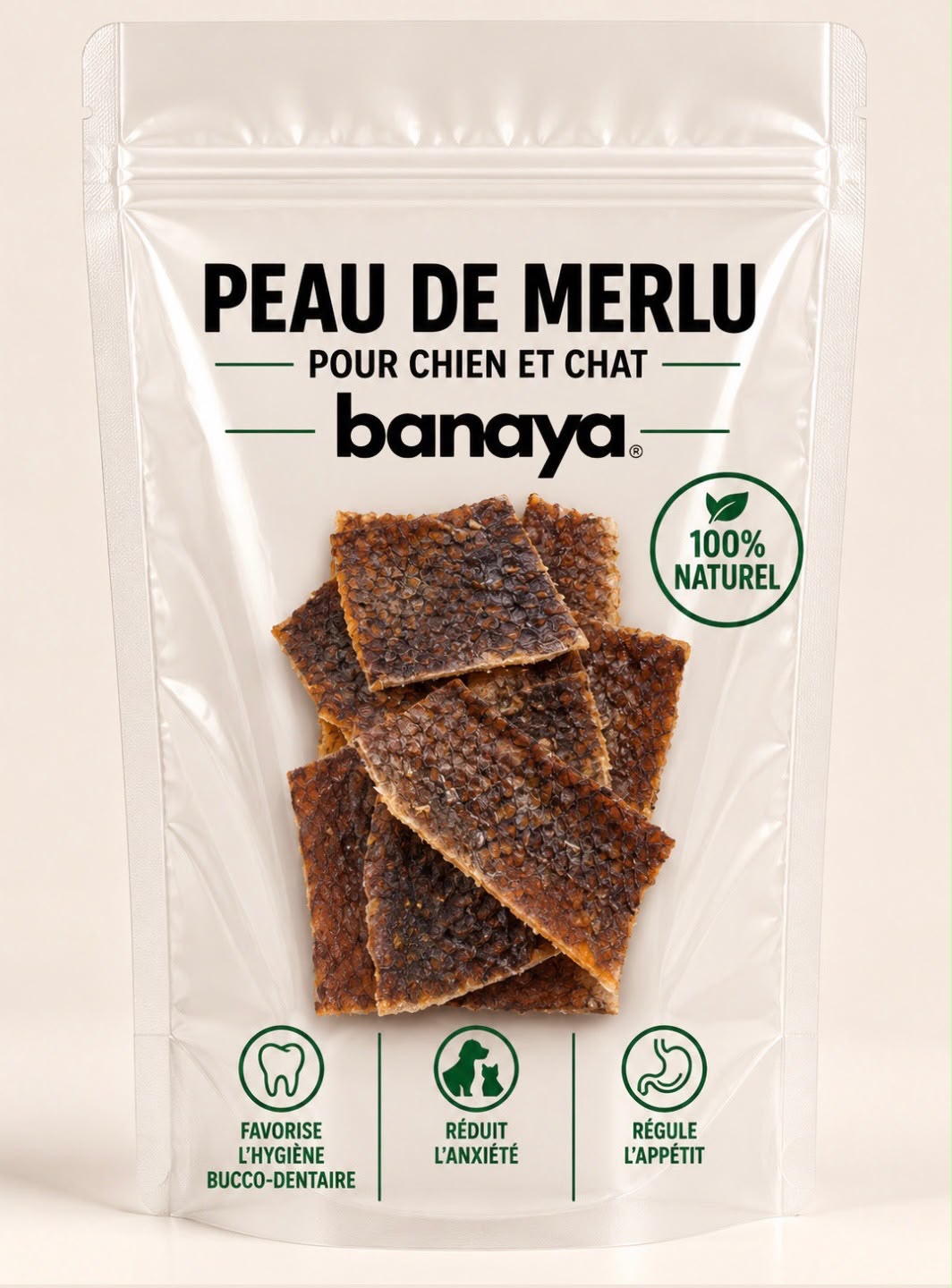 Peau de merlu séchée 70g