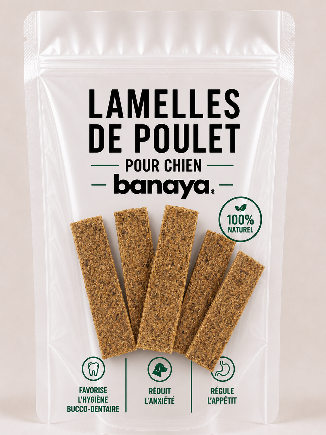 Lamelles de poulet - pour chien