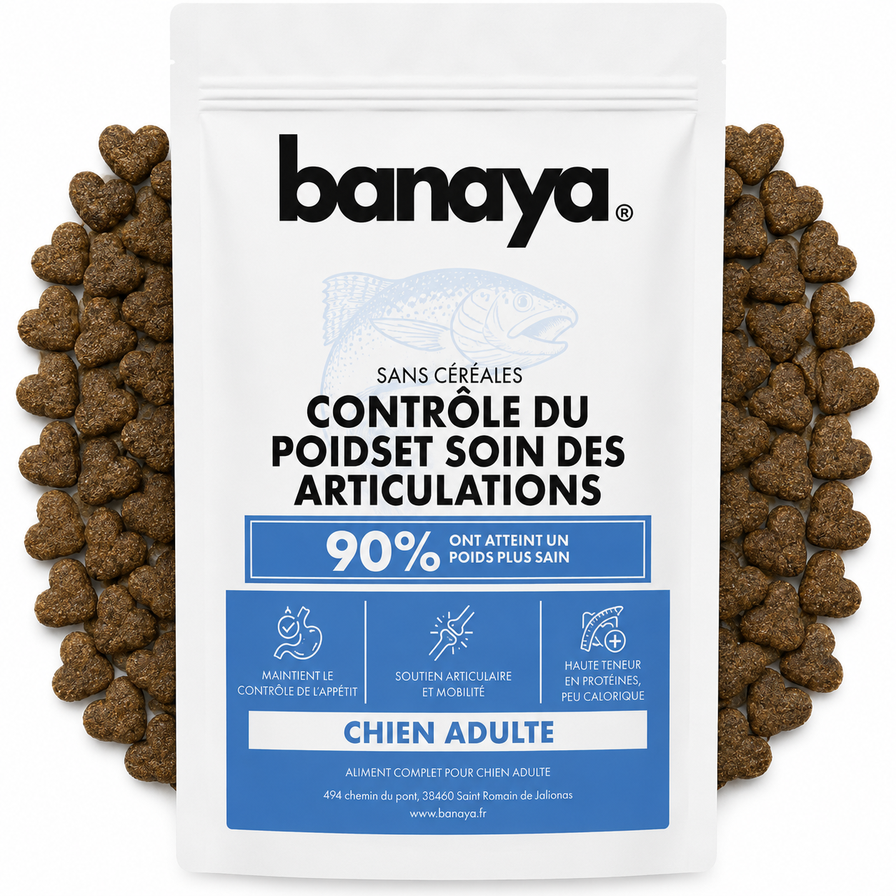Croquette CONTRÔLE DU POIDS ET SOIN DES articulations - Chien