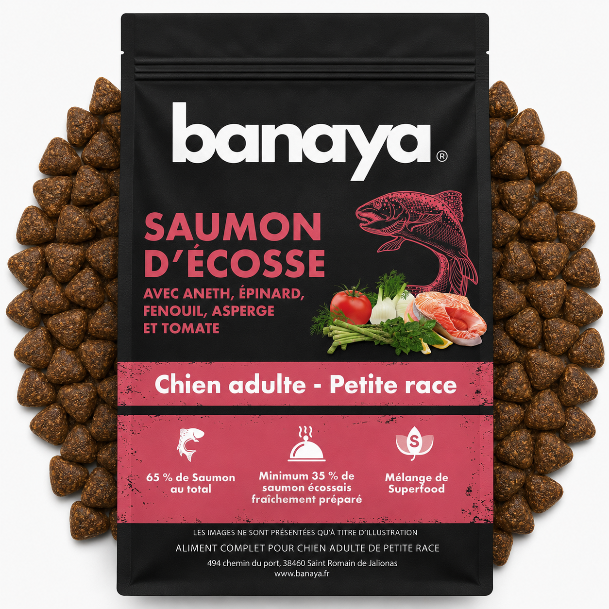 Croquette Saumon d'Écosse - Petit Chien -10Kg