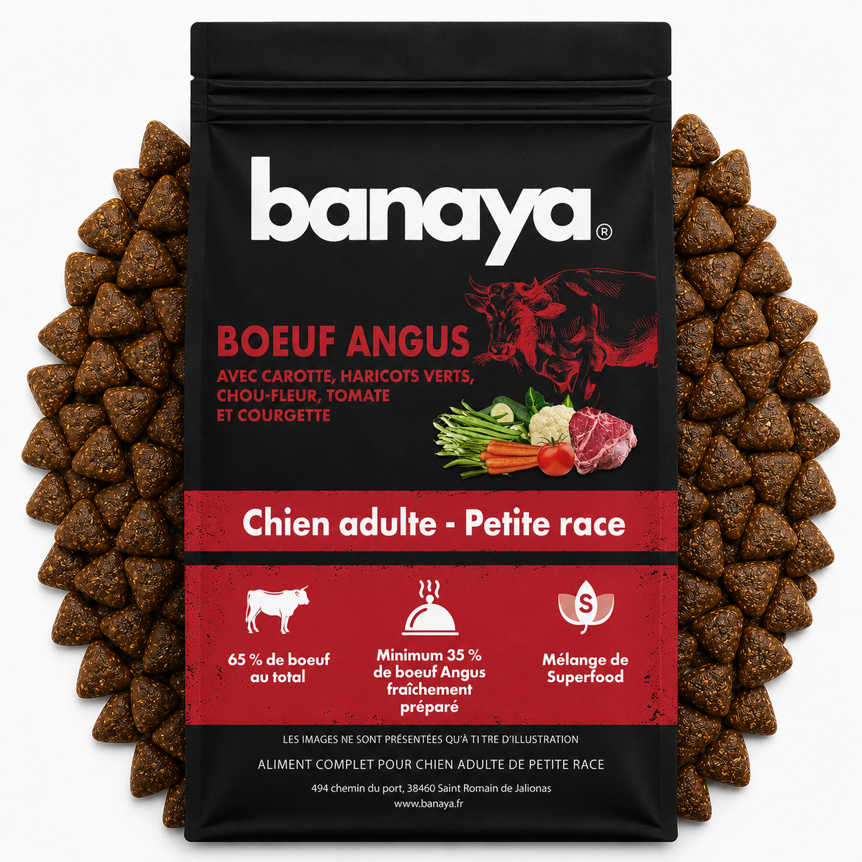 Croquette Boeuf Angus - Petit Chien -10Kg