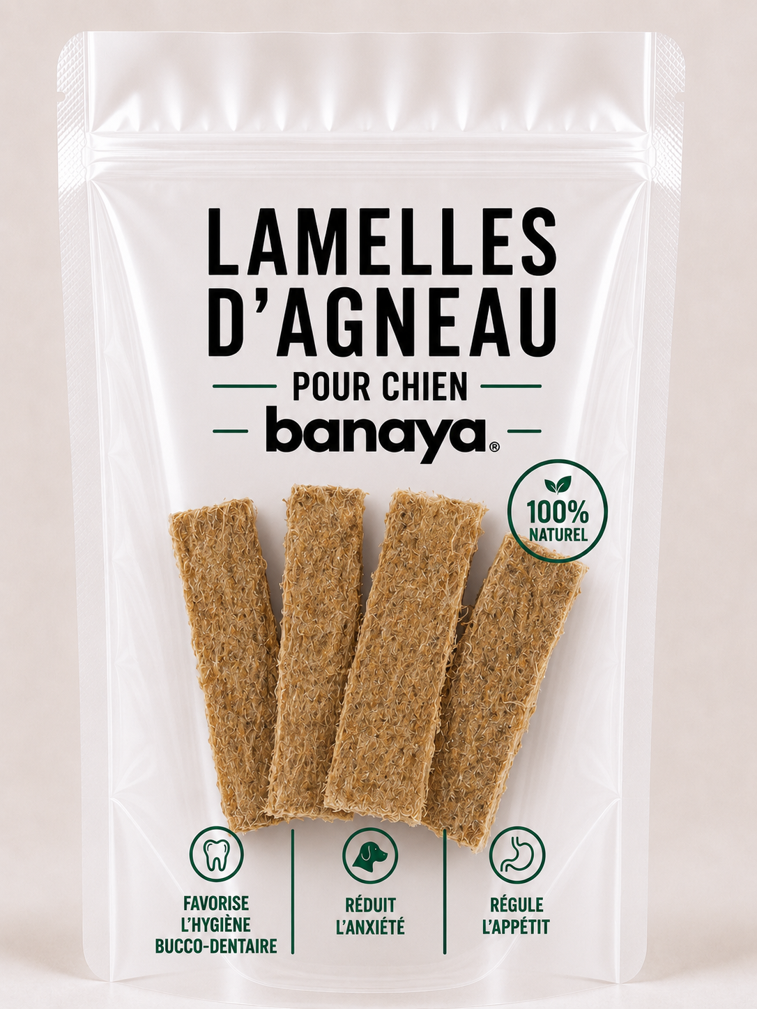 Lamelles d'Agneau 100g - pour chien