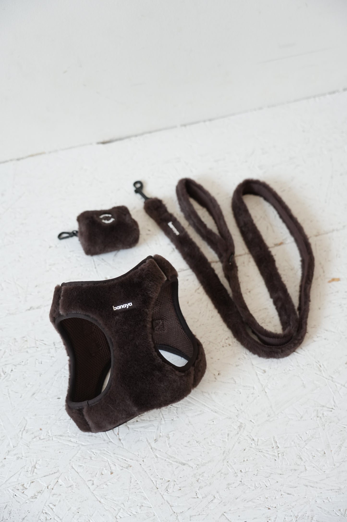 Harnais + Laisse + sac en fourrure