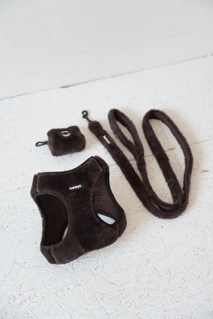 Harnais + Laisse + sac en fourrure