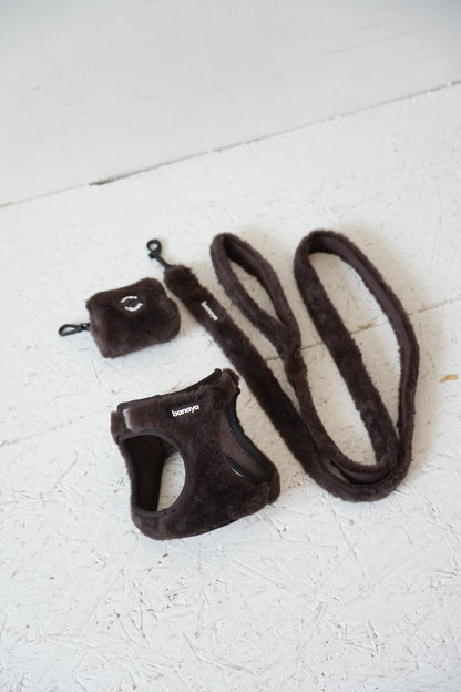 Harnais + Laisse + sac en fourrure