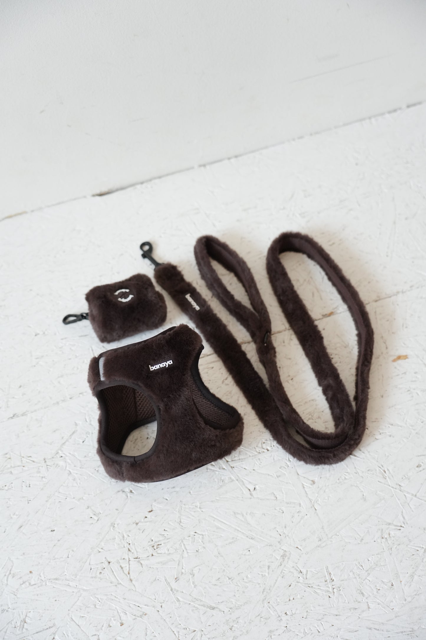 Harnais + Laisse + sac en fourrure