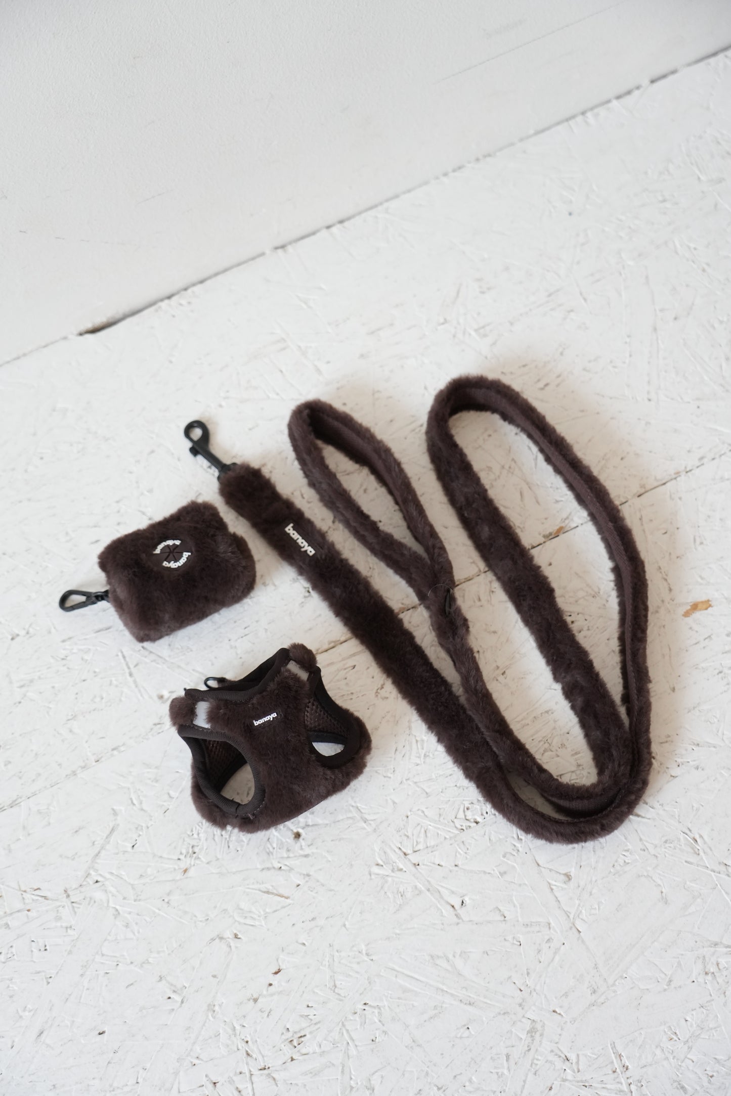 Harnais + Laisse + sac en fourrure