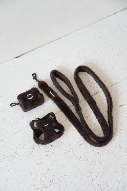 Harnais + Laisse + sac en fourrure