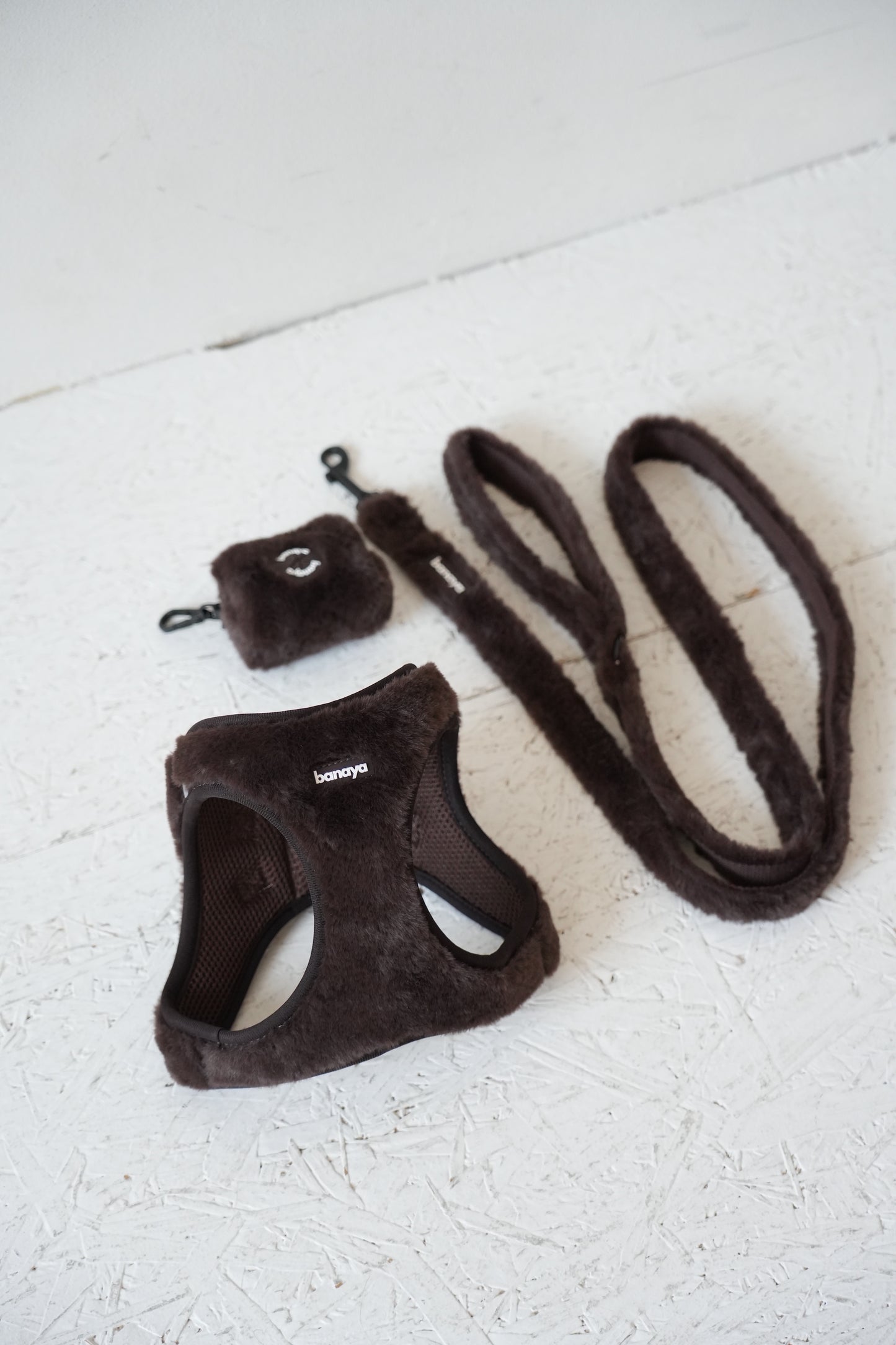 Harnais + Laisse + sac en fourrure