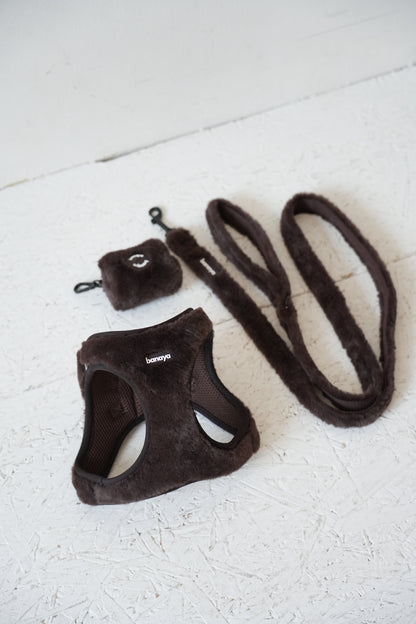 Harnais + Laisse + sac en fourrure