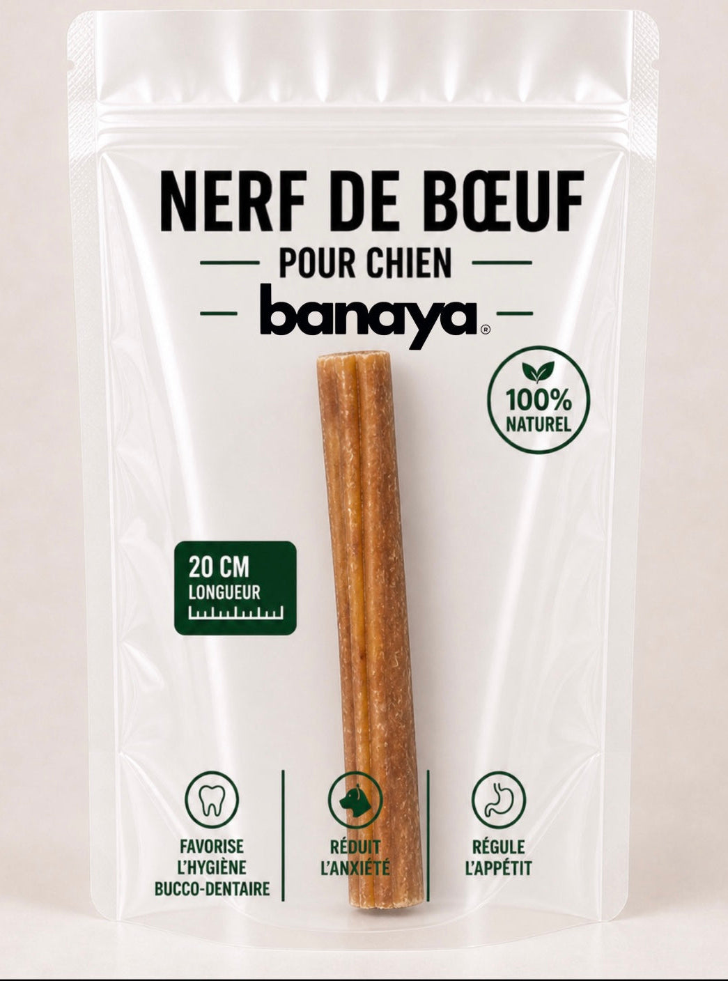 Nerf de Boeuf 20cm - pour chien