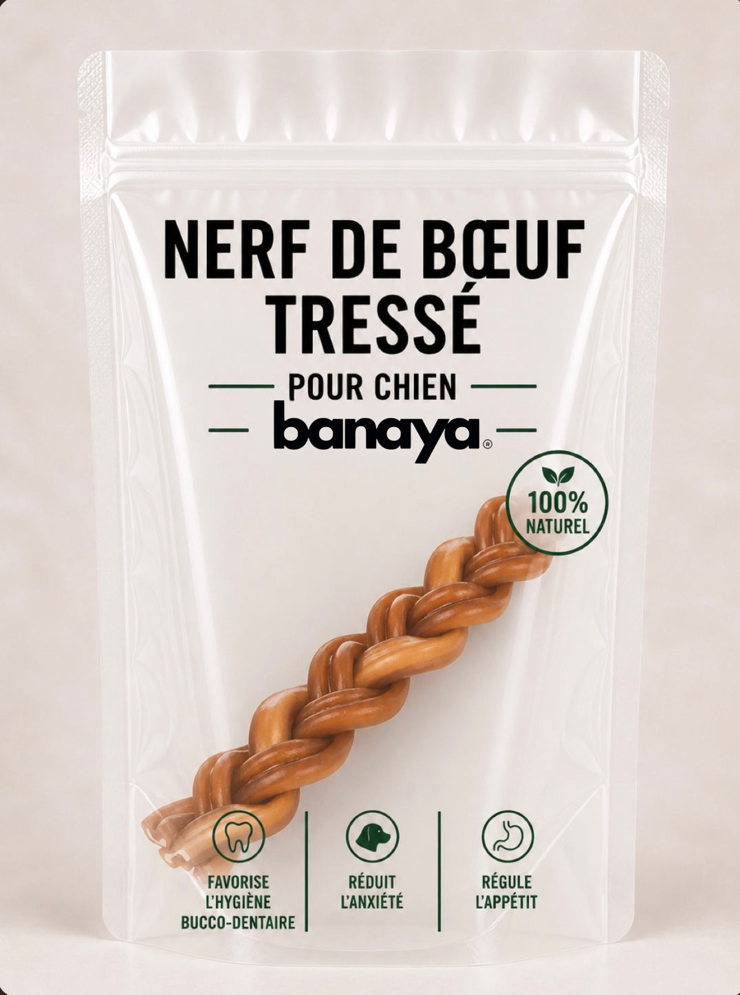 Nerf de Boeuf Tressé - pour chien