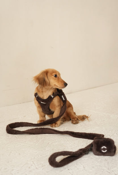 Harnais + Laisse + sac en fourrure