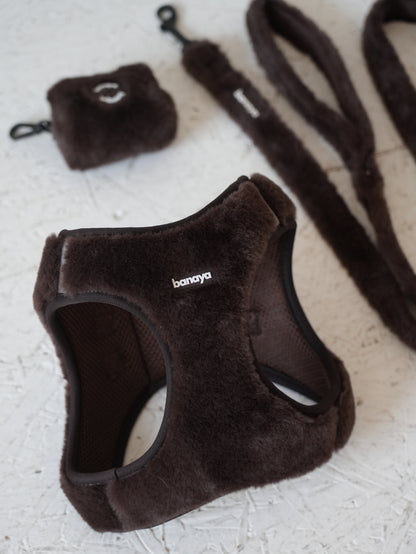 Harnais + Laisse + sac en fourrure