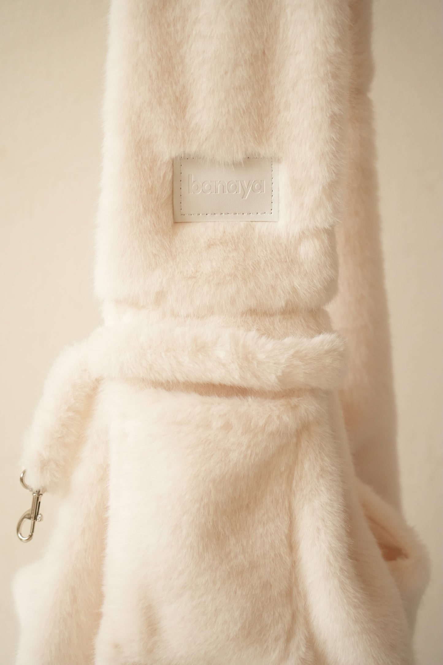 Sac boubou – Fausse Fourrure Blanche