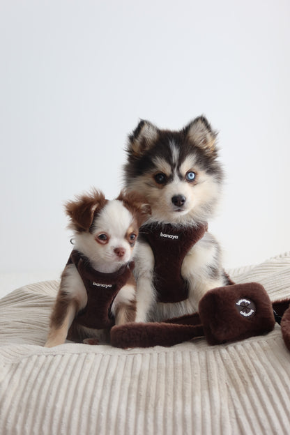 Harnais + Laisse + sac en fourrure