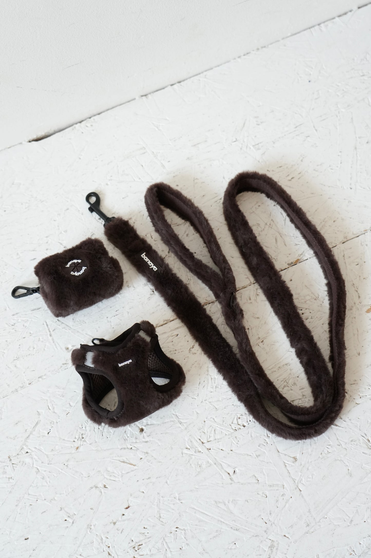 Harnais + Laisse + sac en fourrure